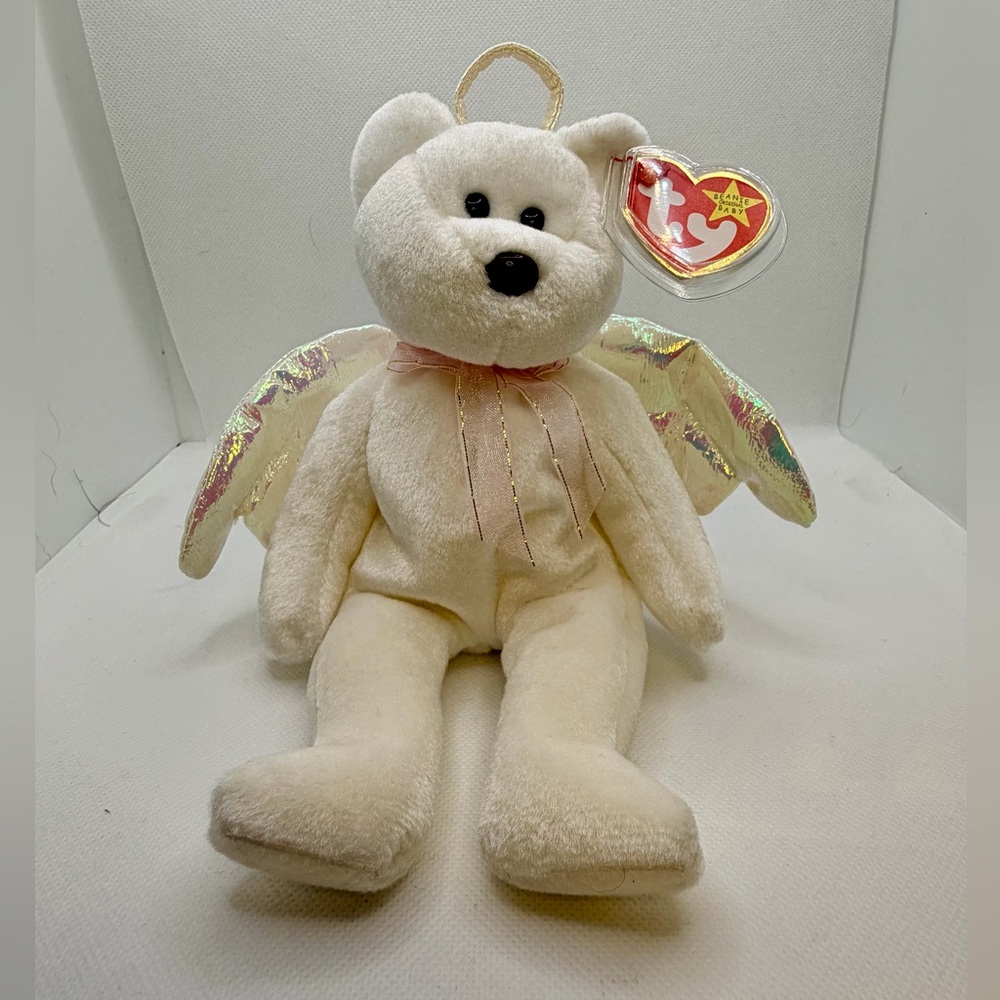 Ty Beanie Baby Halo 1998 Angel Bear w/ Tag Protector 🕊️✨
